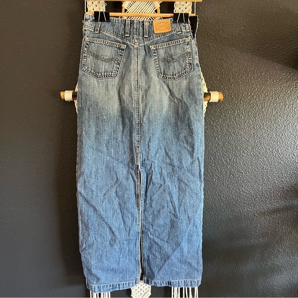 BKE Castaway Denim Pencil Skirt Woman’s 25 Y2K Boho Coastal Grandma Cottage Core - Picture 2 of 9